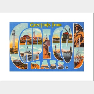 Greetings from Cape Cod Mass. - Vintage Large Letter Postcard Posters and Art